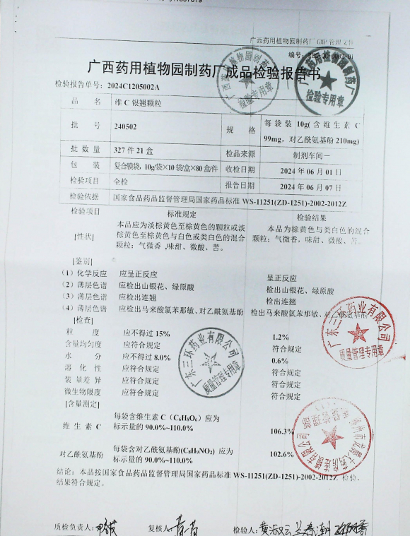 维C银翘颗粒240502的封面
