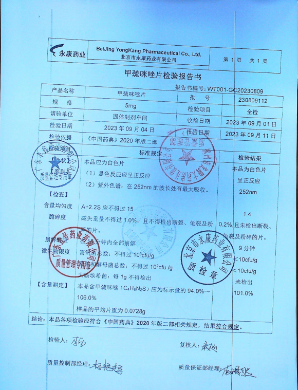 甲疏咪唑片230809112的封面